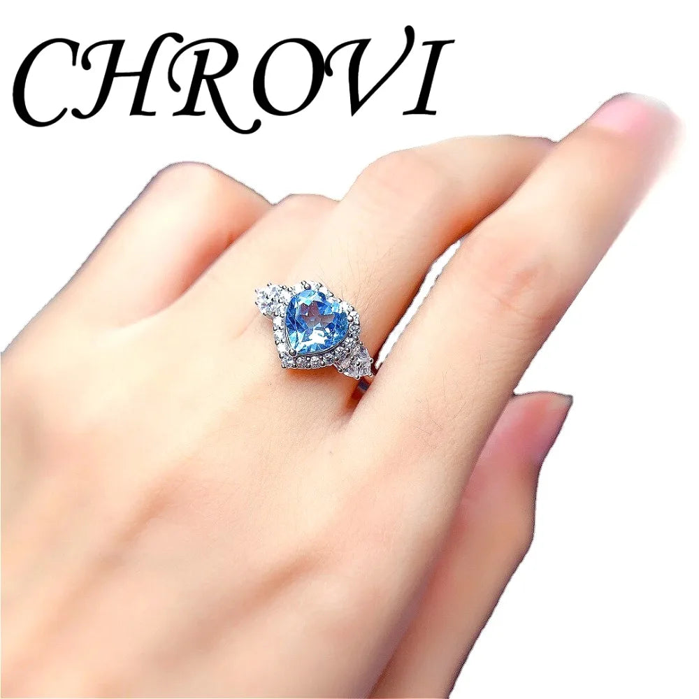 Light luxury 925 sterling silver new Palan set of ring, pendant, earrings, studs, sweet heart, fashionable and simple