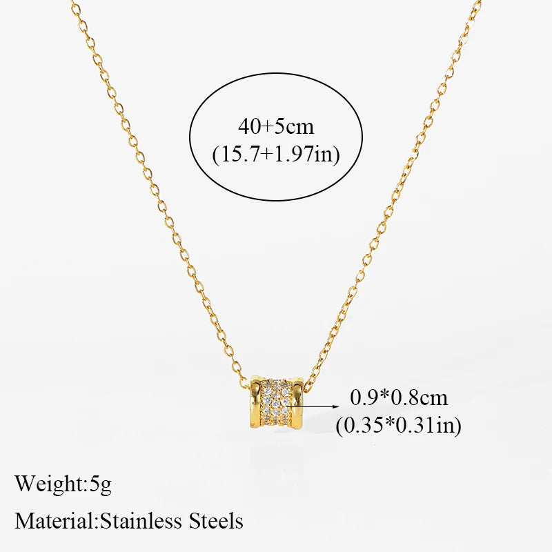 EILIECK 316L Stainless Steel Shell Starfish Pearl Pendant Necklace For Women Fashion New Party Gift Charm Neck Chain Jewelry