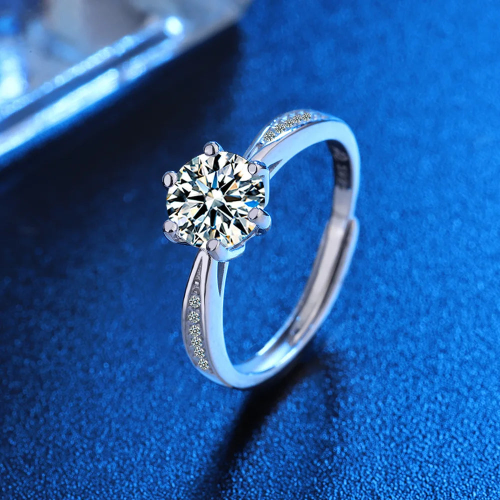New 925 Sterling Silver 6A Zircon Ring Luxury Shines Simplicity Fashion Exquisite For women Wedding Engagement Jewelry