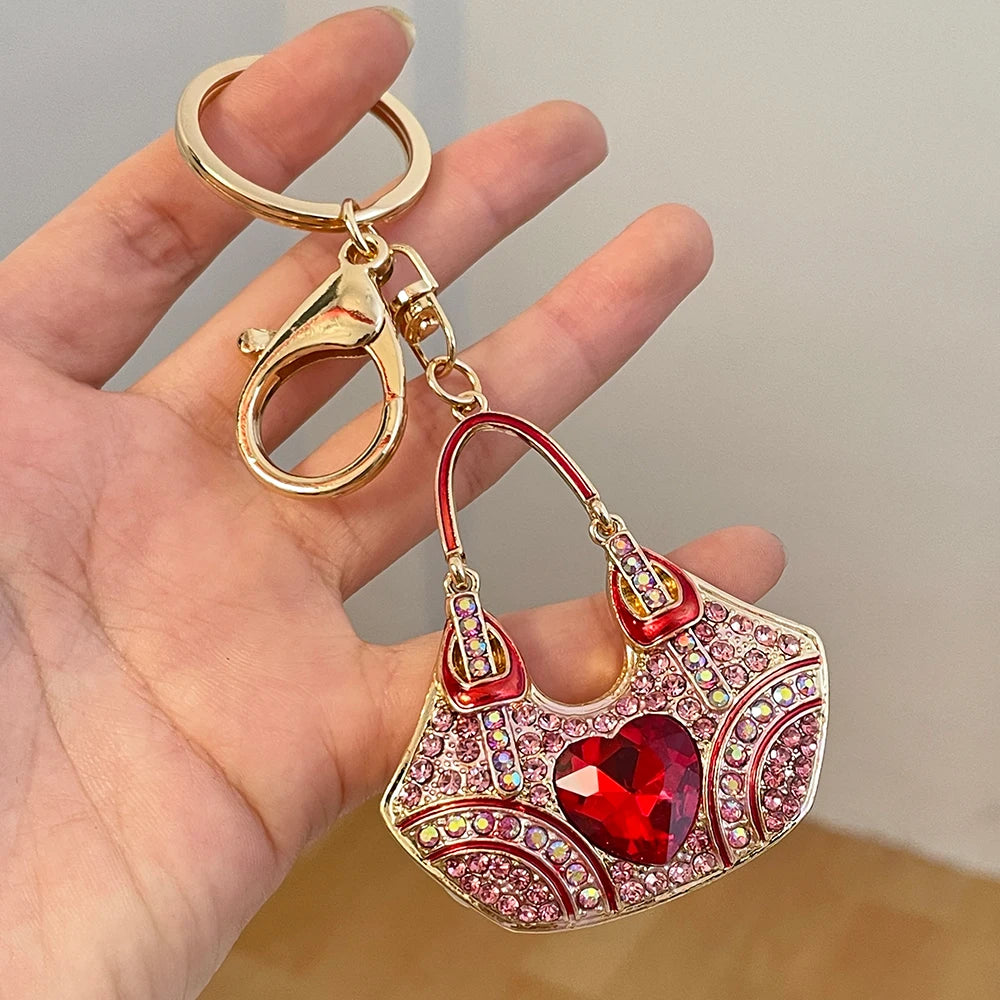 Luxury Women's Love Bag Key Ring Handbag Pendant Car KeyChain Souvenir 2024 New