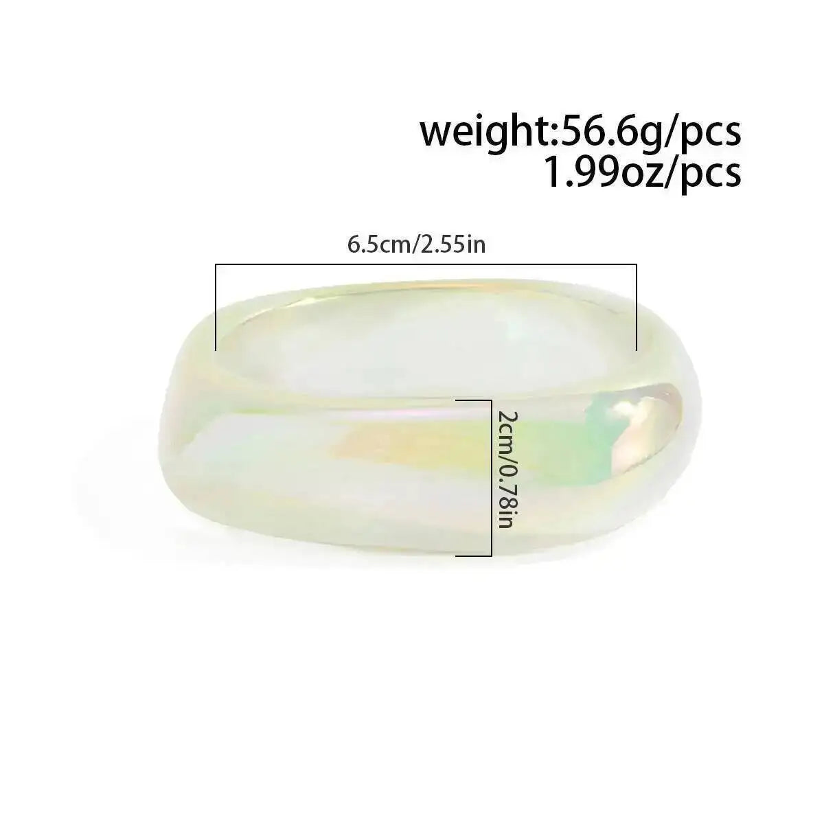 Lacteo 7 Styles Punk Hip Hop Colorful Transparent Resin Bangles Bracelets Women Creative Boho Chunky Bangles Aesthetics Jewelry