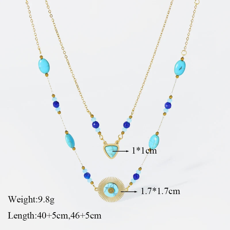 EILIECK 316L Stainless Steel Exaggerated Acrylic Link Thick Chain Necklace For Women Girl Fashion Leaves Neck Chain Jewelry Gift