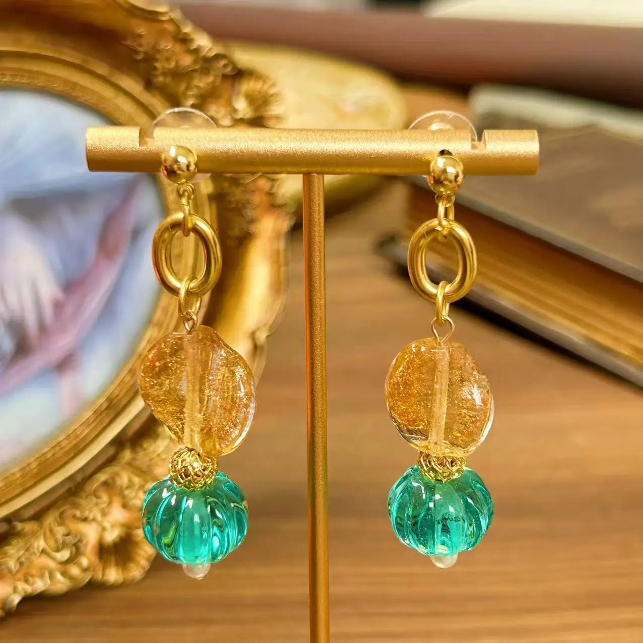 Women Necklaces Vintage Palace Style Glass Glaze Luxury Fashion Jewelry Dinner Party Exquisite Elegant Collares Para Mujer