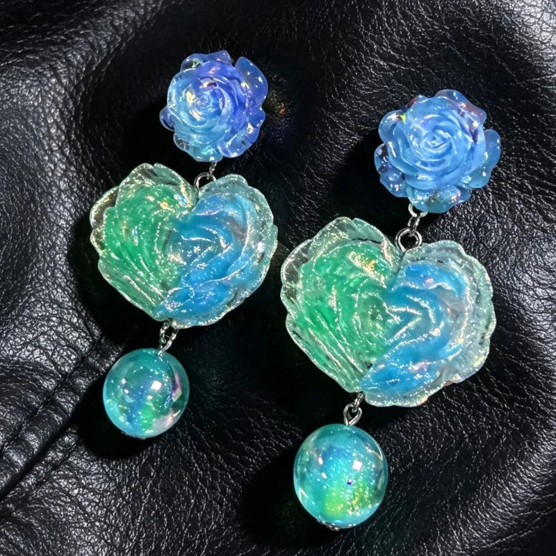 Sweet Flowers Earrings for Women Vintage Beach Style Summer Vacation Jewelry Elegant Versatile Bohemian Pendientes Mujer