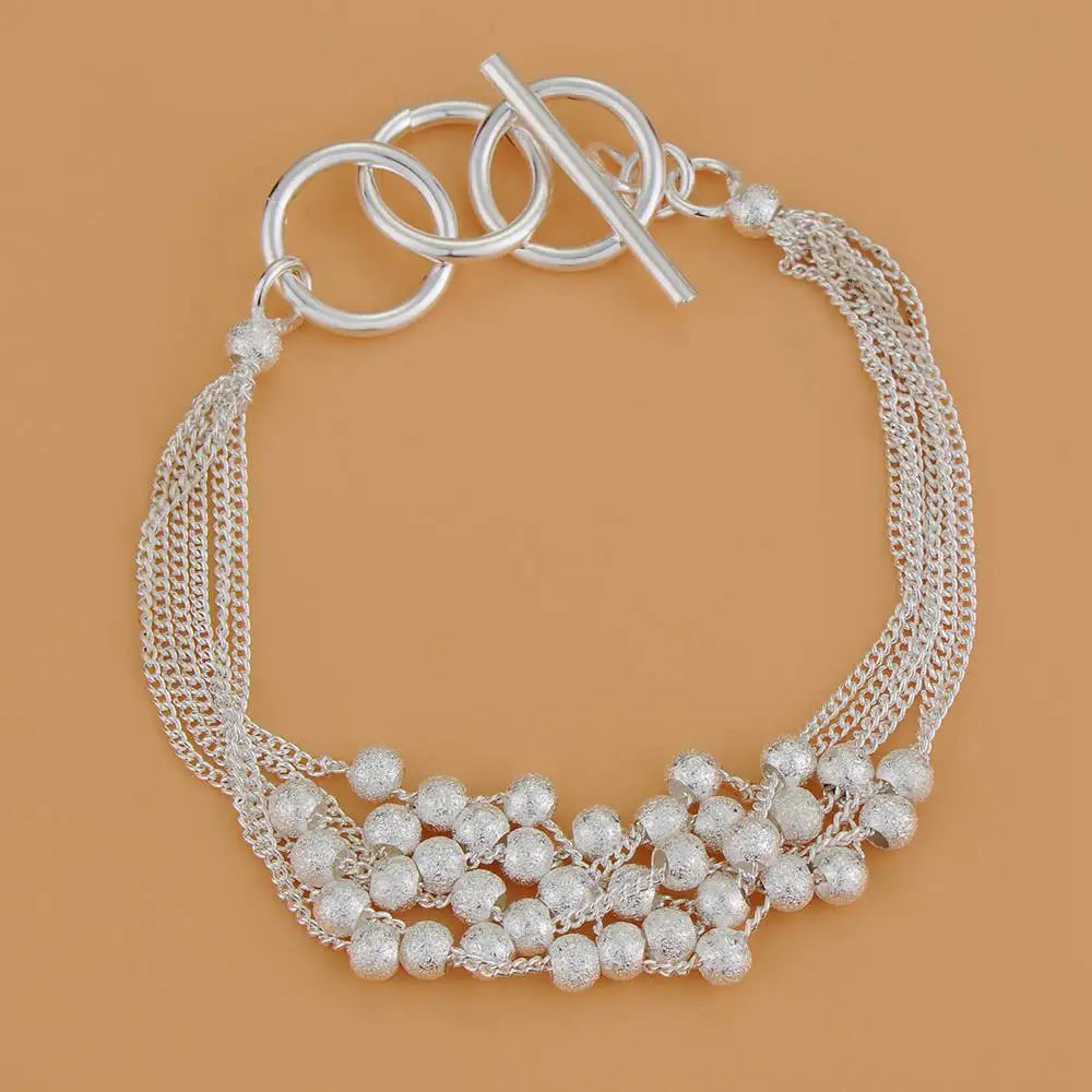 New 925 Sterling Silver Bracelet Heart High Quality Romance Chain For Women Fashion Engagement Party Wedding Jewelry Gift