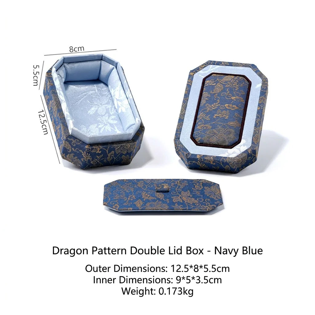 Antique Storage Box Easy To Maintain Oriental Jewelry Box Fabric Storage Box Wear-Resistant For Jewelry Storage