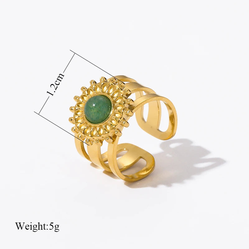 EILIECK 316L Stainless Steel Open Cuff Rings For Women Girl New Fashion Personality Non-fading Jewelry Gift Party кольцо женское