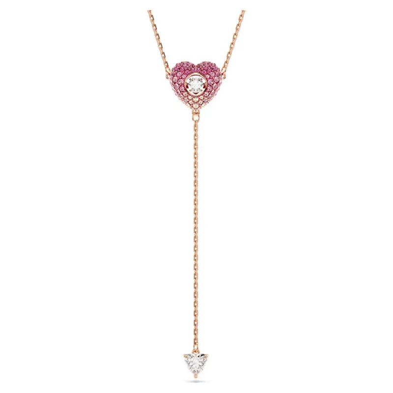 2026 New High-Quality Sparkling Crystal Seashell Seahorse Heart Cross Feather Elegant Necklace Collarbone Chain Valentine's Day