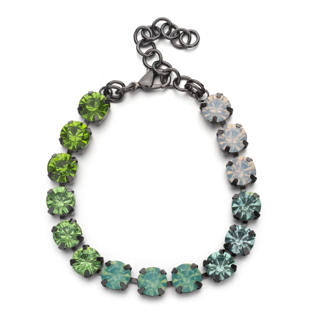 New Design Hot Deal Crystal Charms Bracelets For Women Claw Drill Set Colorful Crystal Bracelets Lobster Clasp  Link Chain