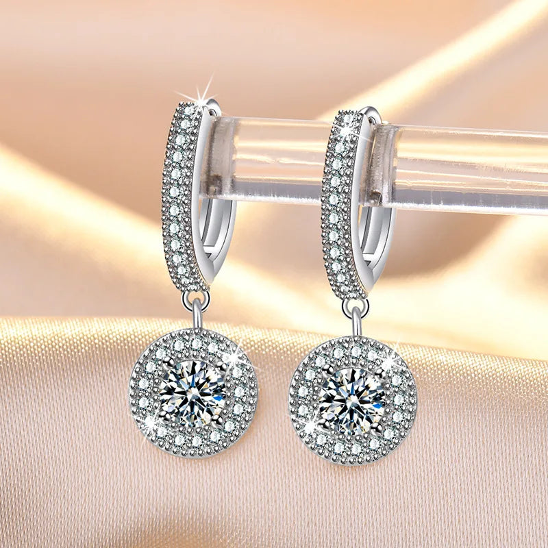 925 Sterling Silver Earrings buckle Heart For Women Exquisite Student Girlfriend Jewelry Accessories Wedding Fashion Gift