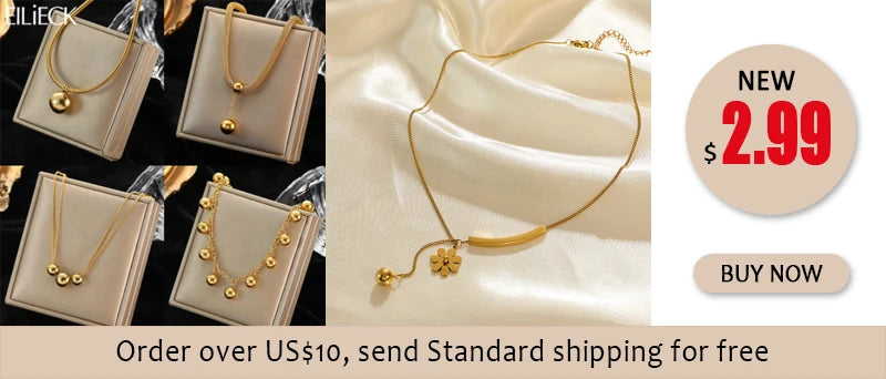 EILIECK 316L Stainless Steel Gold Color Portrait Coin Pendant Necklace For Women Fashion New Gift OT Buckle Neck Chain Jewelry
