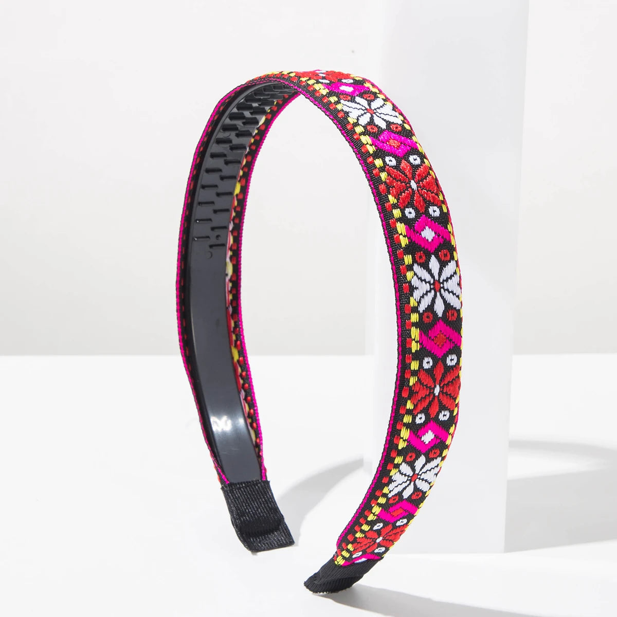 Retro Ethnic Style Embroidery Flower Love Thin Edged Headband, Personalized Light Luxury, Niche Design, Hair Accessories