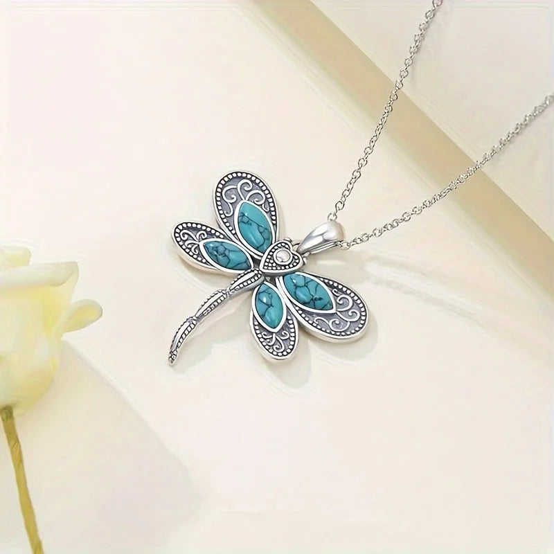 1pc Simple Fashion Dragonfly Pendant Necklace Men Women's Daily Wear Jewelry Accessories