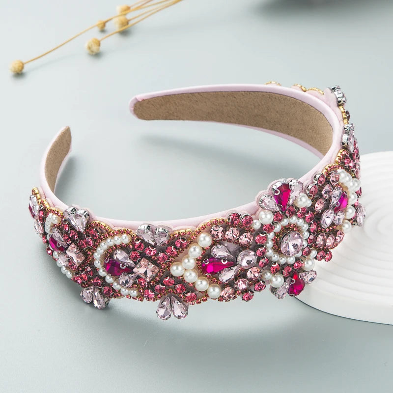 Cross border New European and American Fashionable and Gorgeous Baroque Headband High end Trendy Hair Accessories for Women