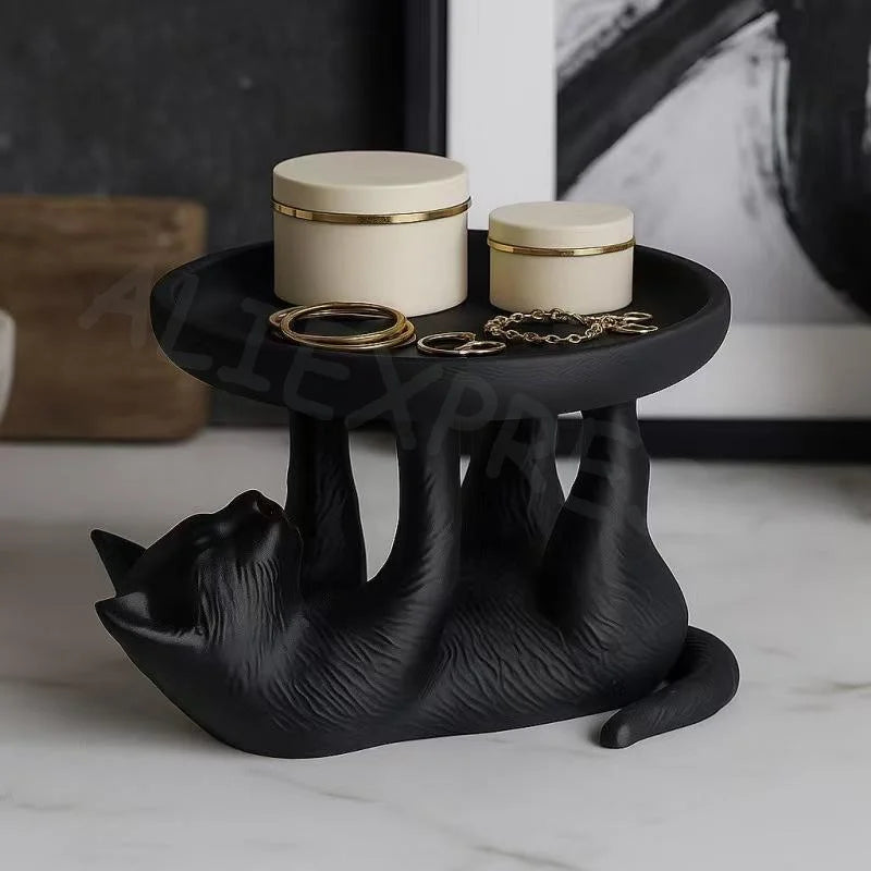 Playful And Cute Cat Design, Novel Style, Ideal For Desktop Organization 3D Printed Fun Cat Jewelry Tray