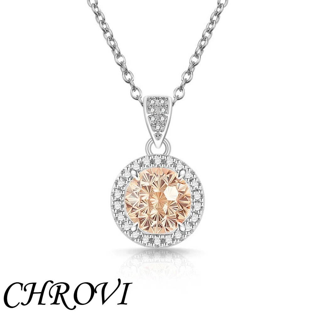 Luxurious 925 sterling silver gemstone princess square pendant necklace - fashionable and versatile