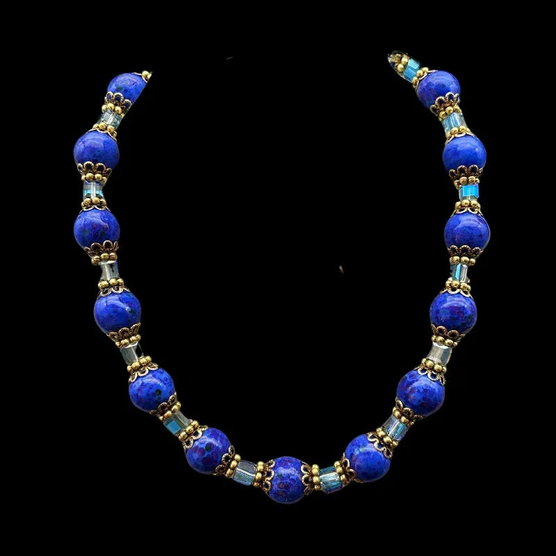 NISHIZAWA Blue Beads Women Earrings Geometric Vintage Palace Style Jewelry Luxury Fashion Elegant Versatile Aretes De Mujer