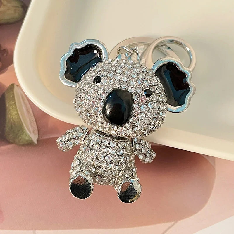 Colorful Bear Series Keychain Dazzling Colors Love Bow Bears Pendant Accompanying Gift Wedding Souvenir