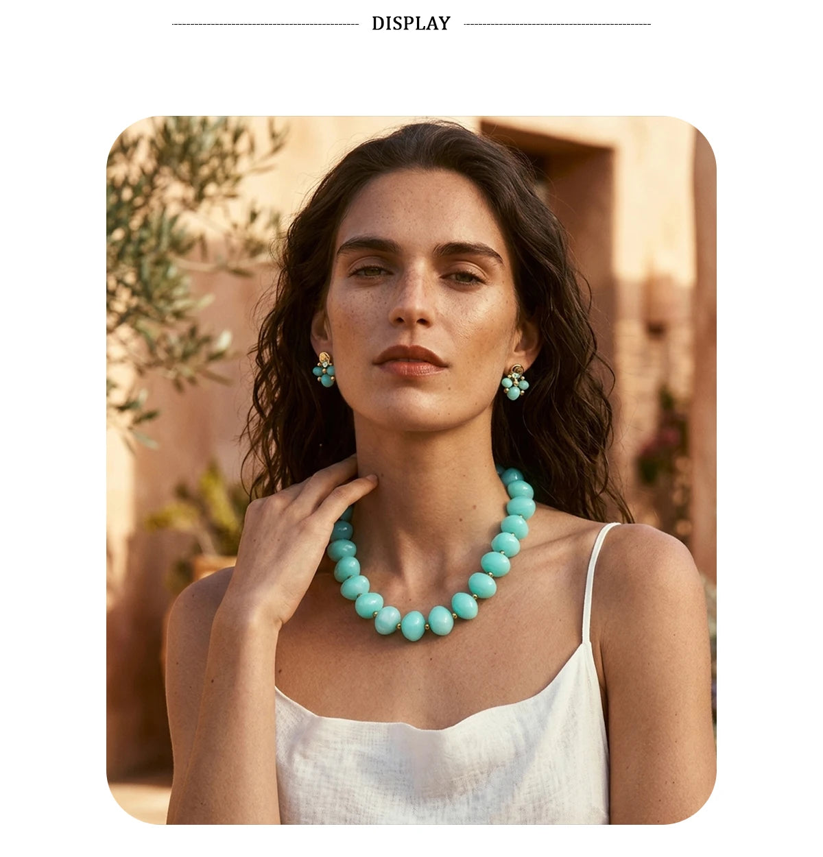 E.B.belle Colorful Candy Bead Strand Necklace Adjustable Gold Extension Chain Flat Oval Resin Beads Fashion Beach Women Jewelry
