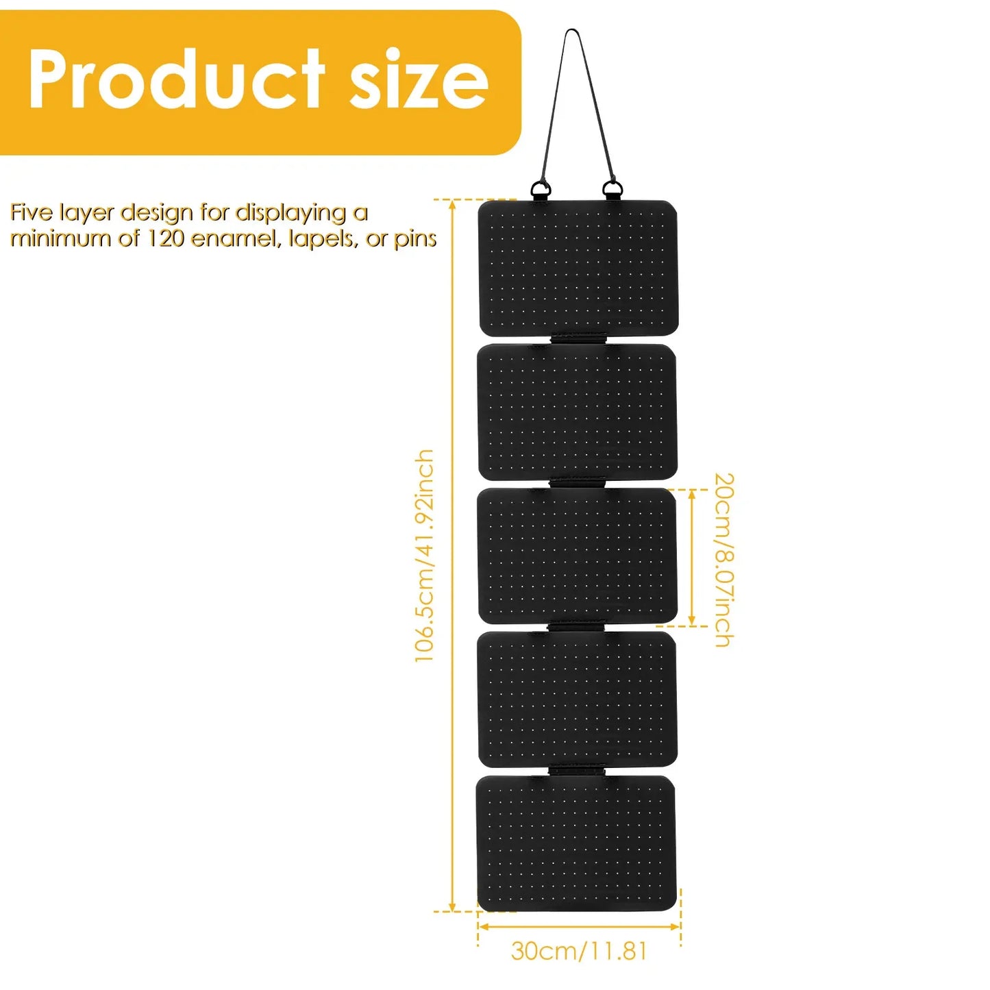 Hanging Enamel Lapel Pin Display Panels Felt Badge Button Brooch Storage Holder Jewelry Necklace Display Stand Earring Organizer