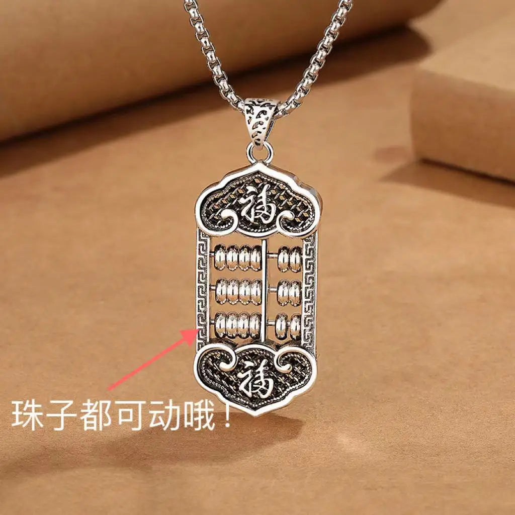 New 925 Sterling Silver Abacus Necklace Pendant Luxury vintage High Quality For Women Men Wedding Engagement Fashion Jewelry