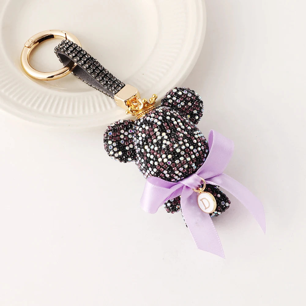 Bear Key Chain Full Crystal Inlay