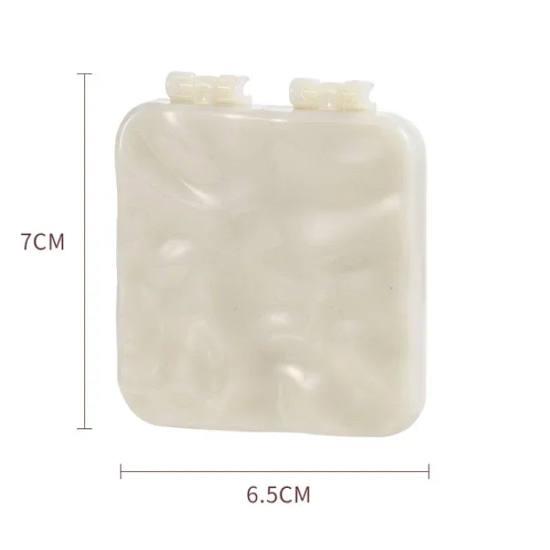 Foldable Plating Makeup Mirror Mini Square Makeup Vanity Portable Hand Mirrors Double-sided Compact Pocket Mirror