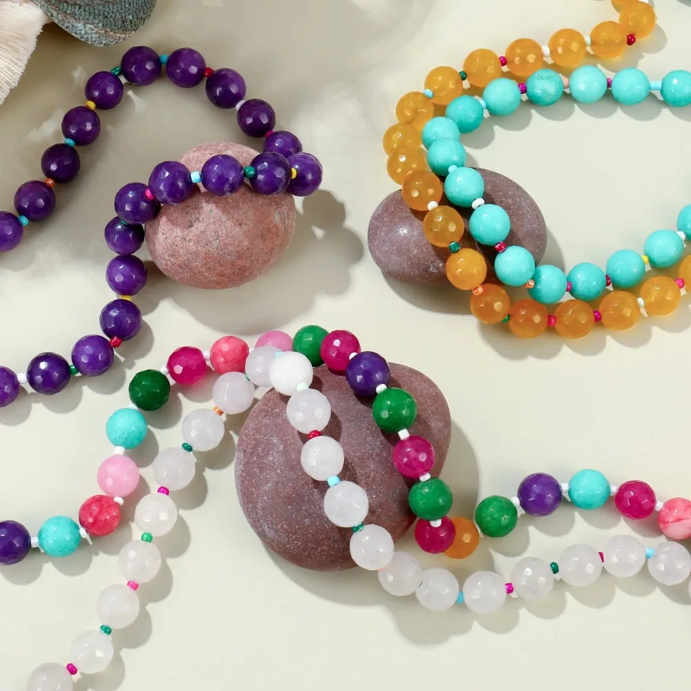 Colorful Chunky Bead Necklaces for Women Trendy Boho Collar Statement Necklace Choker Summer Beach Jewelry Birthday Gift for Her