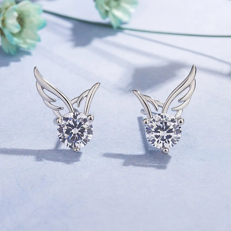 New 925 Sterling Silver Earrings AAA Zircon For Women Exquisite Student Girlfriend Jewelry Accessories Wedding Fashion Gift