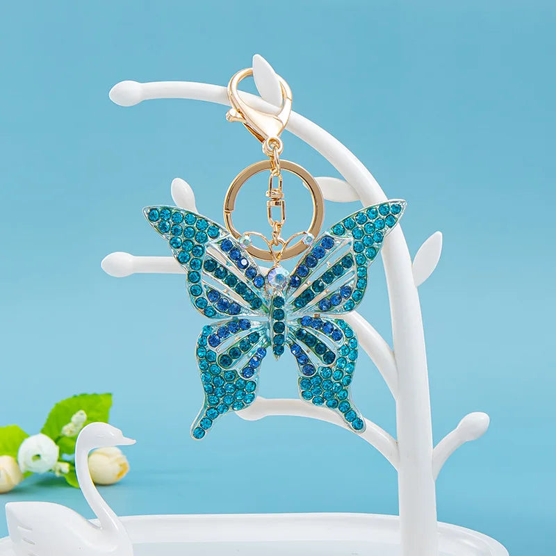 Crystal Delicate Bow Pearl Ballerina Girl Key Chain Pendant Rhinestone Women Handbag Car Key Chains Beautiful Girls Bag Pendant
