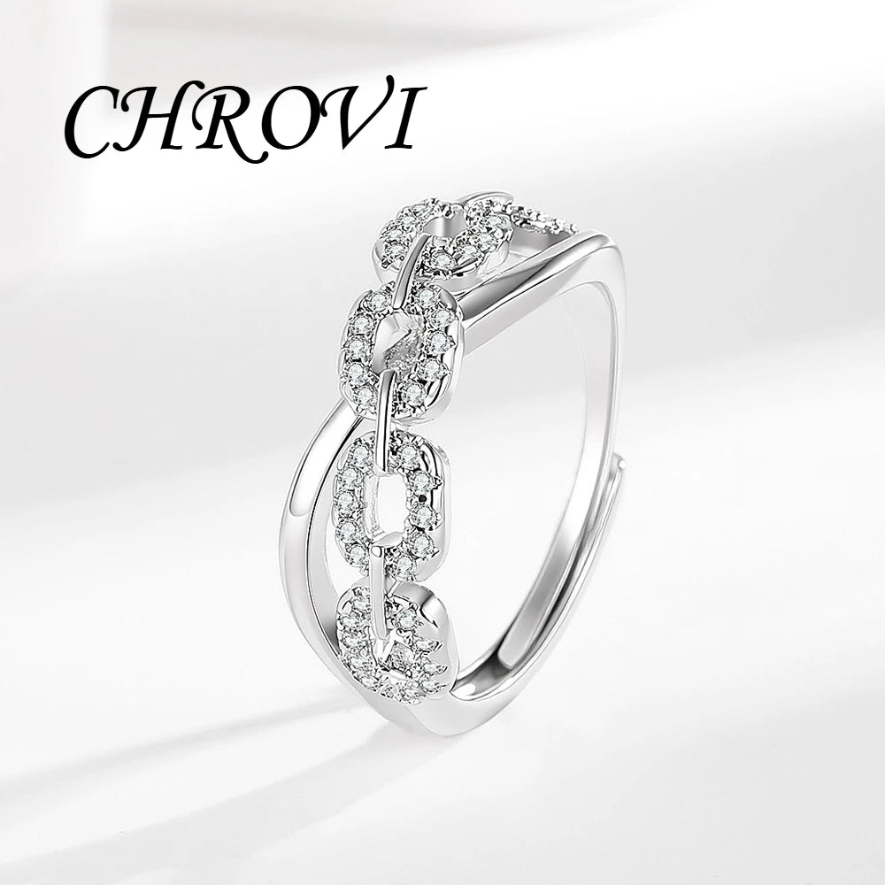 Luxury-Style 925 Sterling Silver Ring Set with Diamonds - Fashionable, Trendy, Personalized Finger Ring for Women