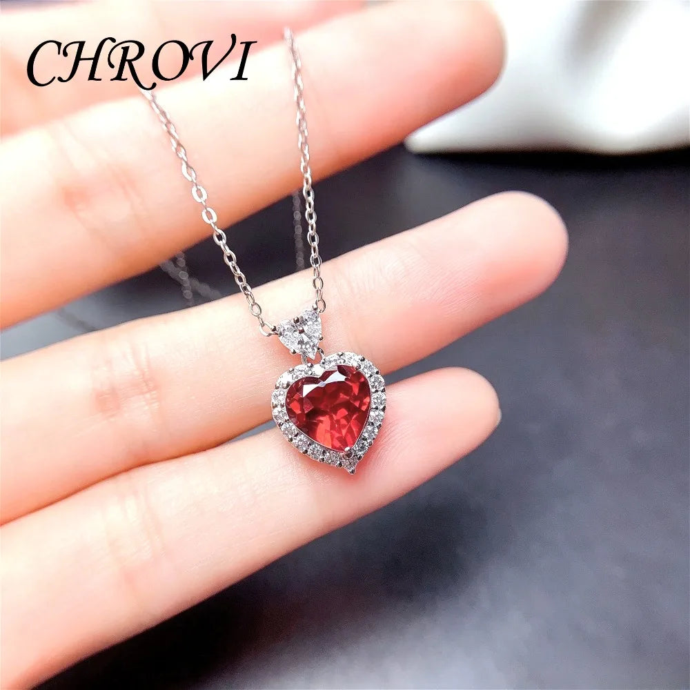 Light luxury 925 sterling silver new Palan set of ring, pendant, earrings, studs, sweet heart, fashionable and simple