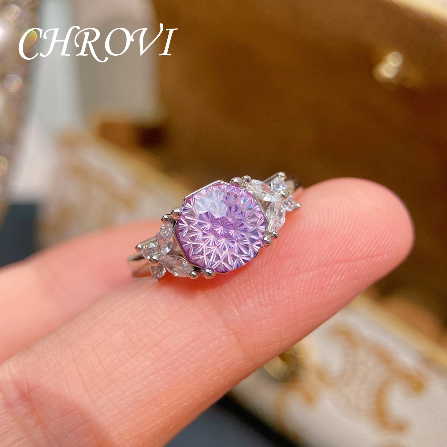 Fashion 925 Sterling Silver Light Luxury Butterfly Full Diamond Ring for Women ,mens rings