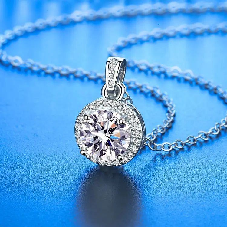 925 Sterling Silver Necklace Pendant AAA Zircon For Women Fashion Exquisite Student Girlfriend Jewelry Accessories Heart Gift