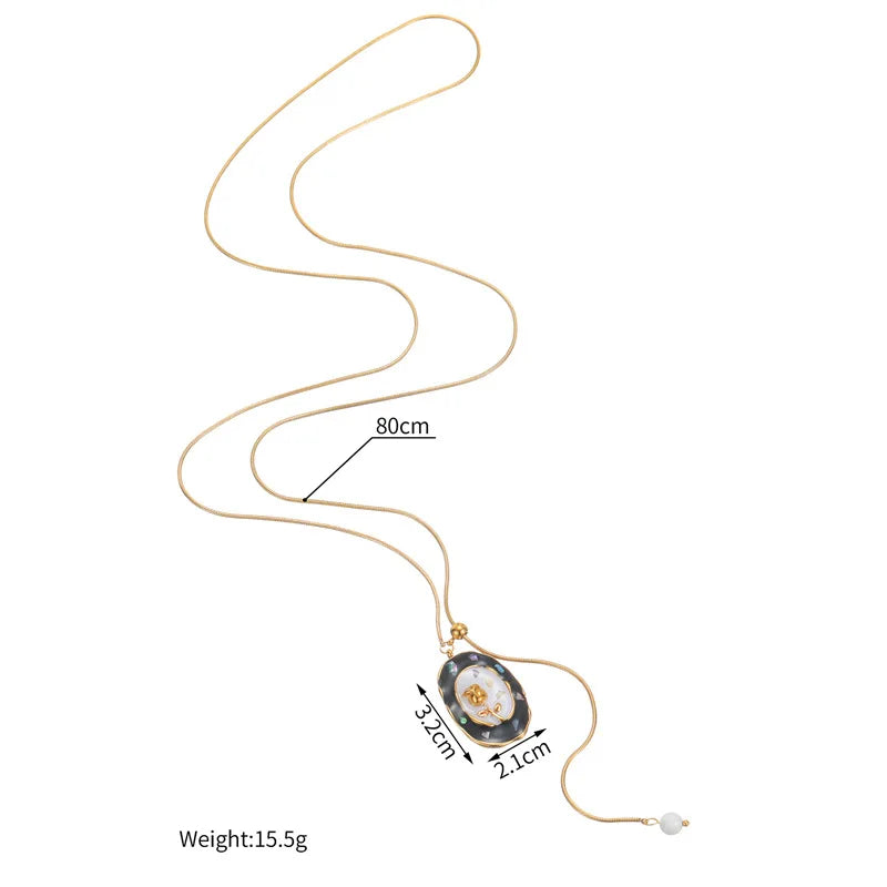 EILIECK Women's Butterfly Zircon Crystals Pendant Necklace Trendy Stainless Steel Waterproof Neck Chain Daily Jewelry Gift