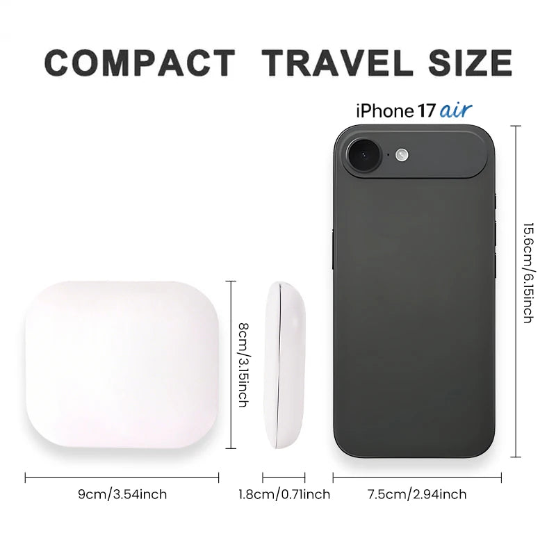 Compact Mirror with Lights, 1X/2X Magnification Portable Folding Handheld Small Pocket LED Travel Makeup Mirror for Gift, Purse