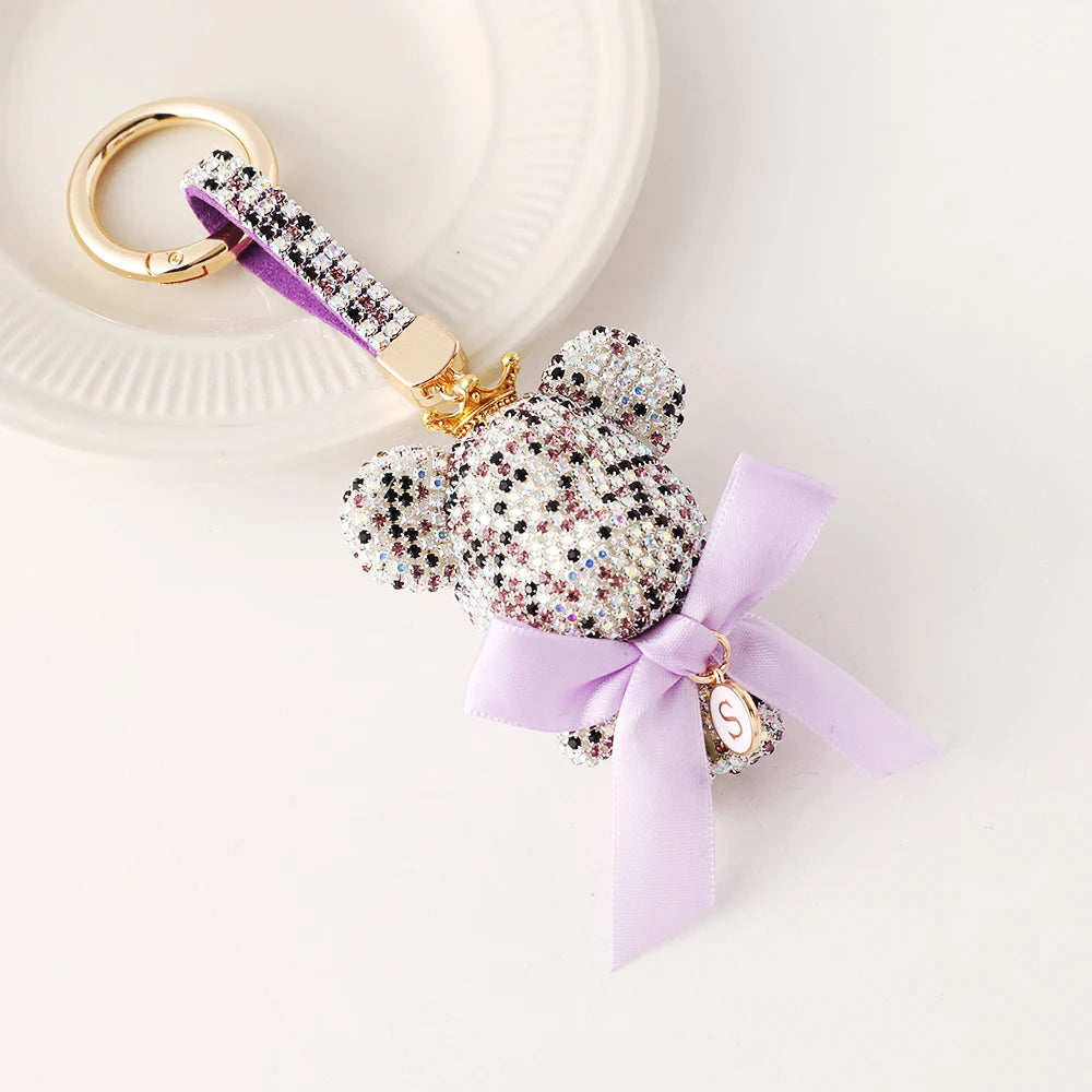 Bear Key Chain Full Crystal Inlay