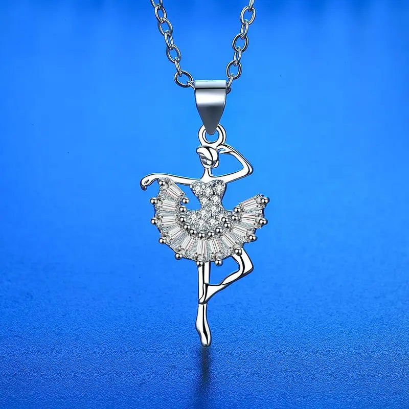 925 Sterling Silver Necklace Pendant AAA Zircon For Women Fashion Exquisite Student Girlfriend Jewelry Accessories Heart Gift