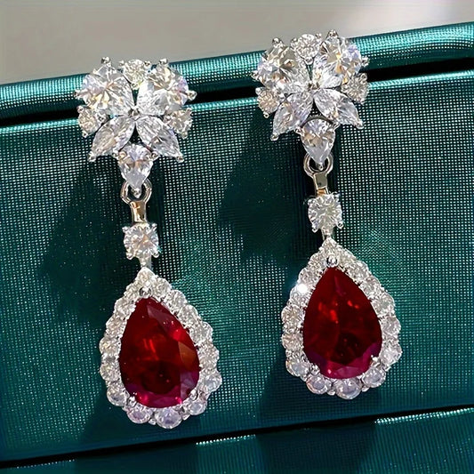 1 Pair Vintage Elegant Earrings July Birthstone Ideal for Daily Wear Banquets Perfect Valentine's Day Gift Novelty Earrings