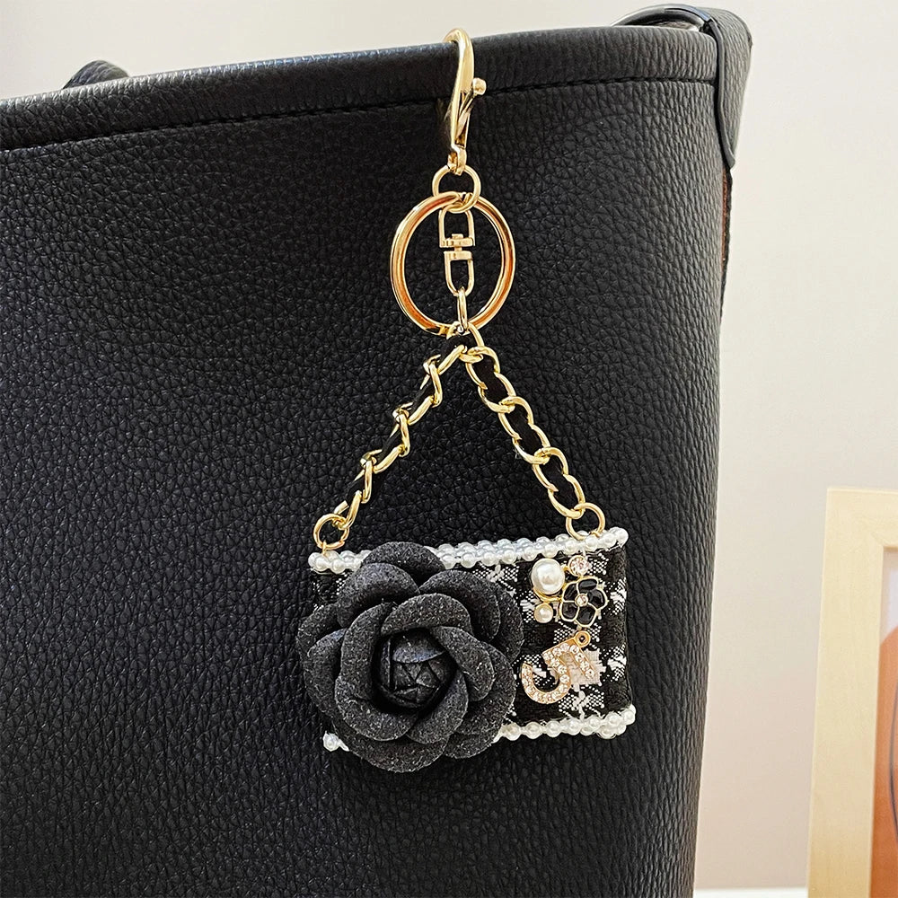 2024 Fashion Flower Keychain Camellia Handbag Pendant Gifts Souvenirs