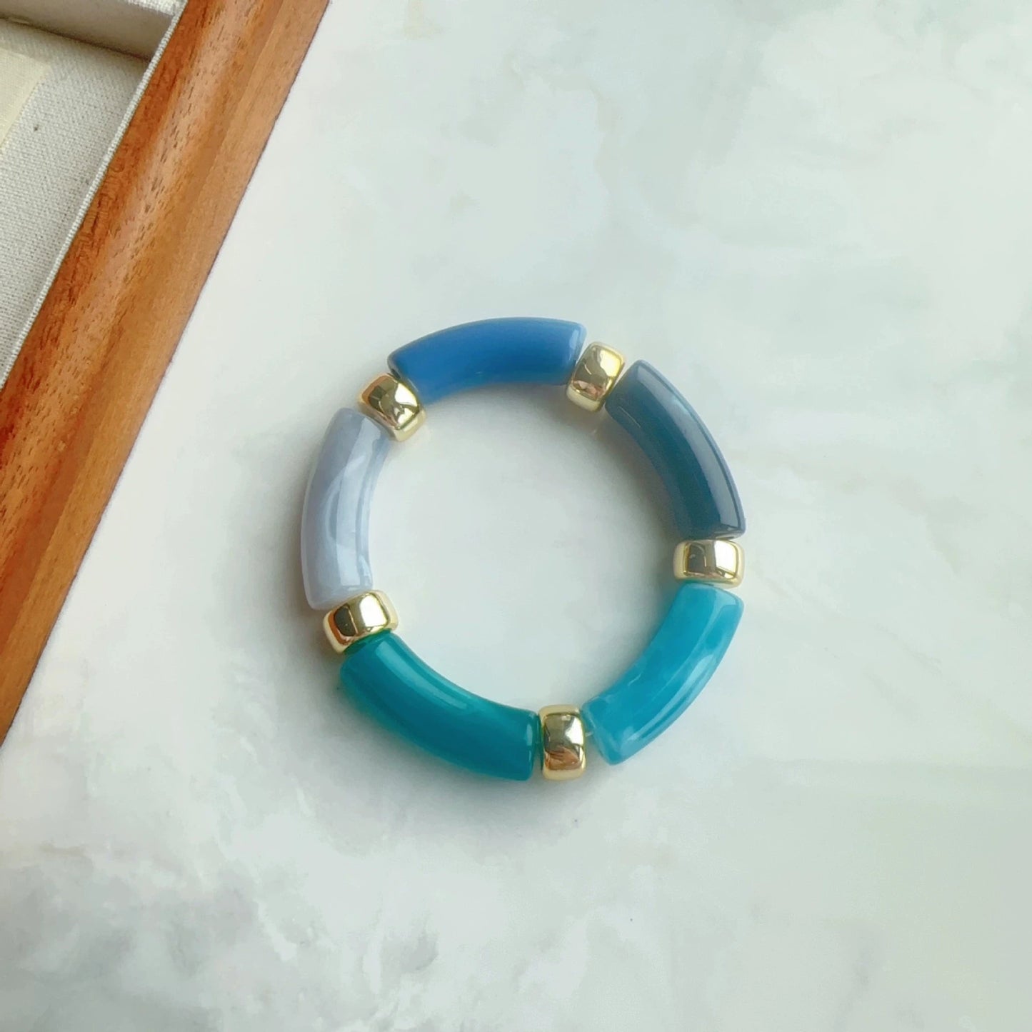 2026 Personalized Acrylic Resin Bead Bracelet For Women Trendy Summer Bohemian Sea Beach Seaside Vacation Jewelry Accessories