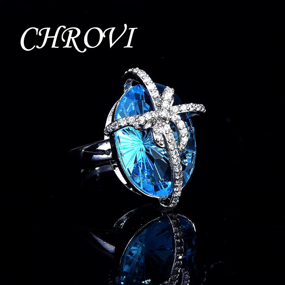 Luxury 925 sterling silver bow-shaped open ring. Exquisite candy-style aquamarine necklace with precious stones.