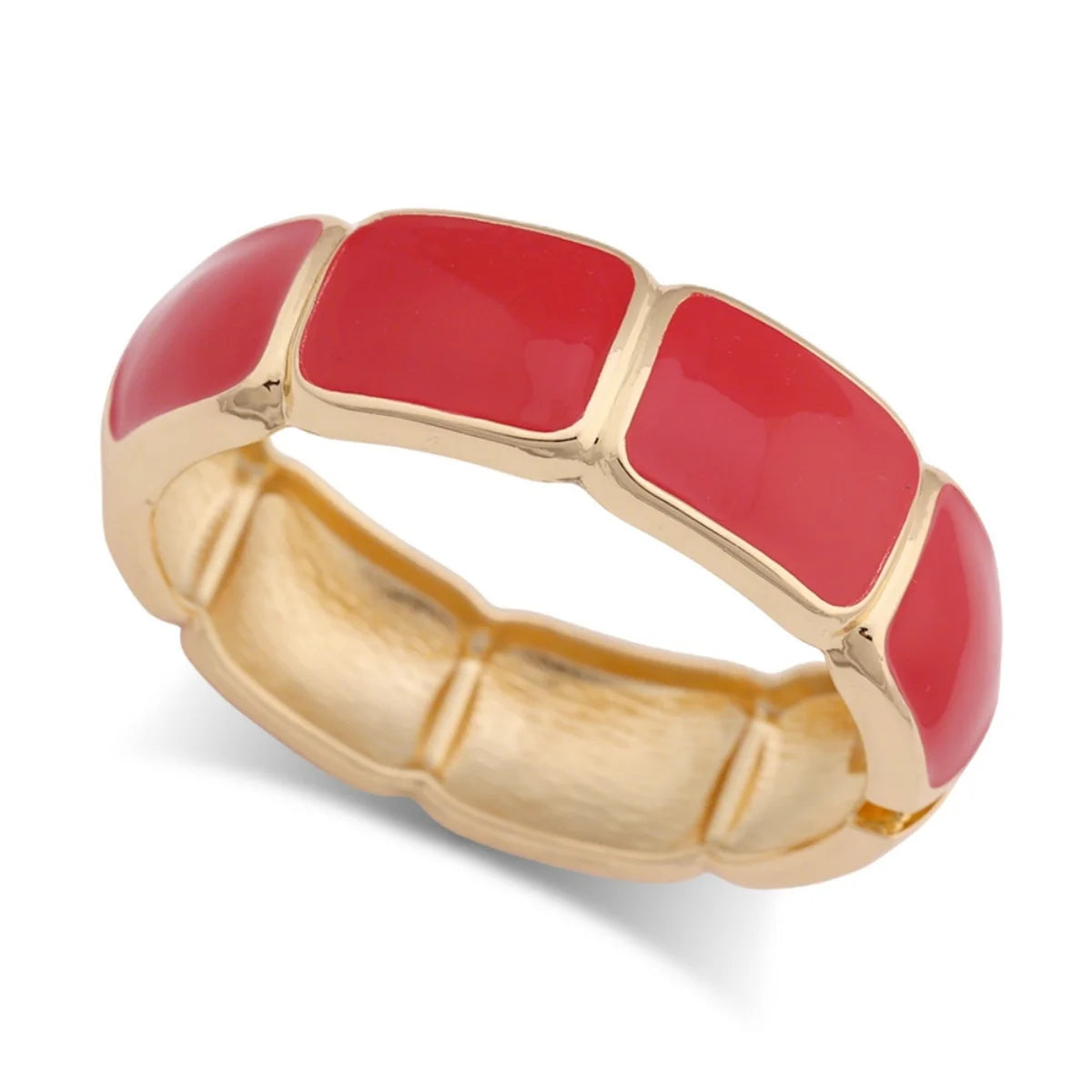KMVEXO Gothic Punk Black Red Enamel Wide Bangles For Women Men Exaggerated Fashion Metal Bangle Bracelets Gift Vintage Jewelry