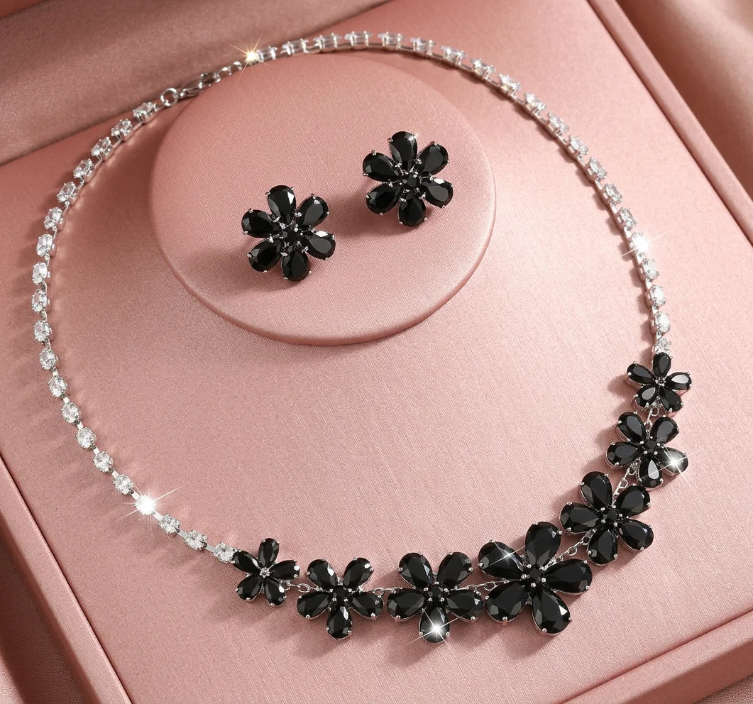 Forest Style Solid Color Fresh Floral Necklace Earrings Jewelry Outdoor Wedding Photos Atmosphere Commuting Dating Gentle Versat