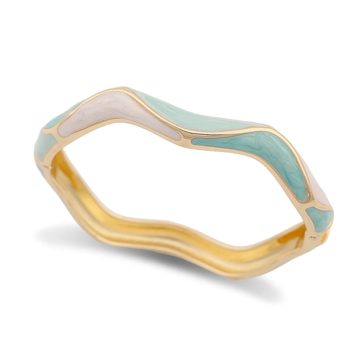 KMVEXO Bohemia Elegant Enamel Flower Bracelet For Woman Fashion Irregular Geometric Metal Bangle Punk Y2K Jewelry