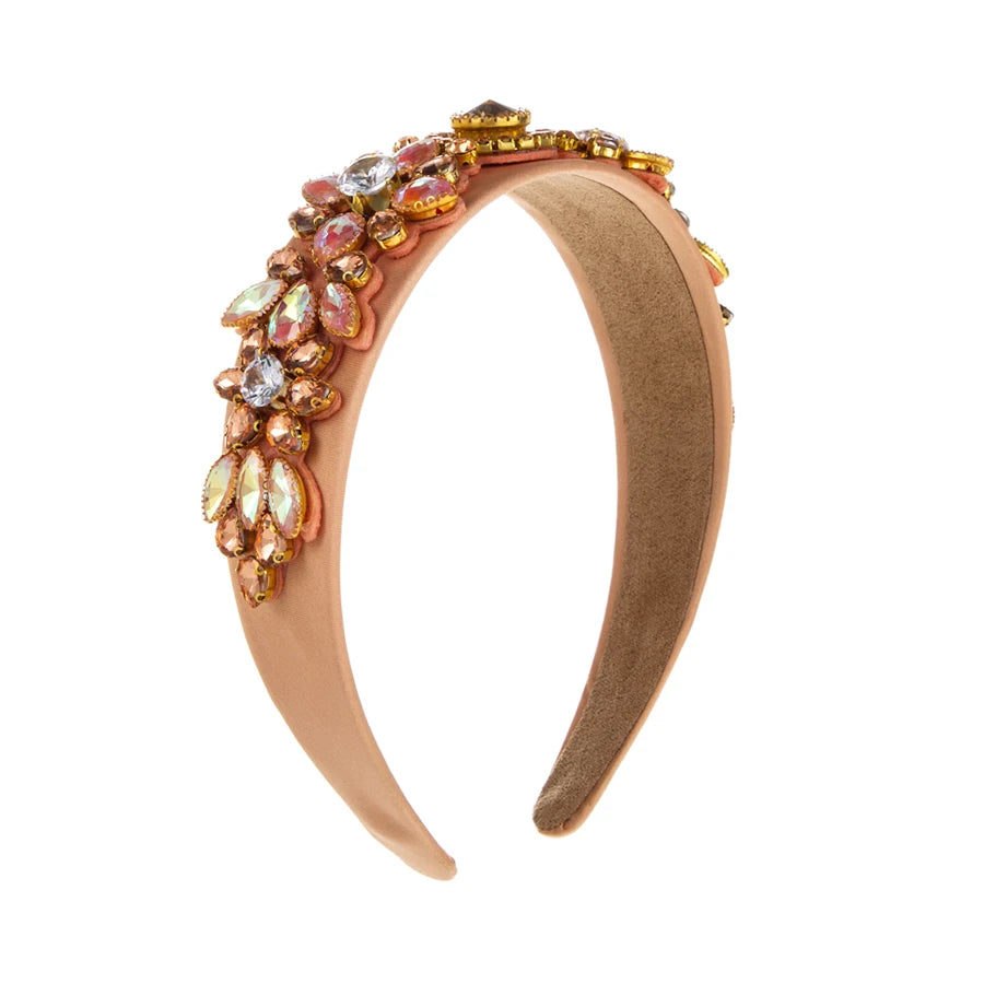 European and American Heavy Industry Full Diamond Retro Wide Edge Baroque Headband Inlaid With Rhinestone High-end Hairband