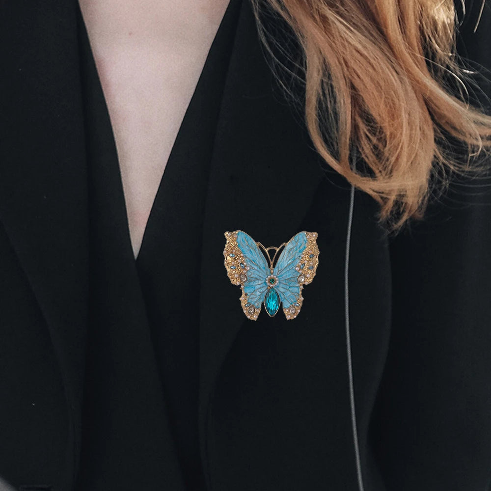 2025 New Butterfly Brooch Model Red Carpet Film Festival Show Dress Accessories Scarf Hat Bag Pin