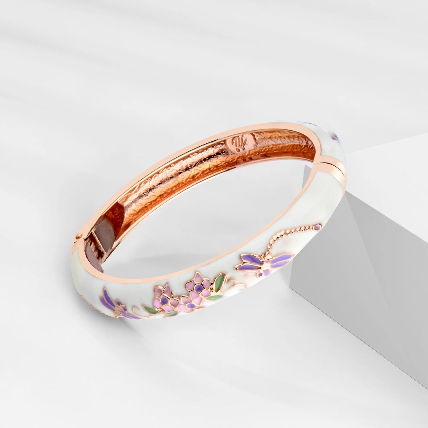 Cloisonne Bracelet For Women Bangles On Hand Enamel Jewelry Flower Women's Hand Bracelet Female Bangle Mother's Day Gifts Wife