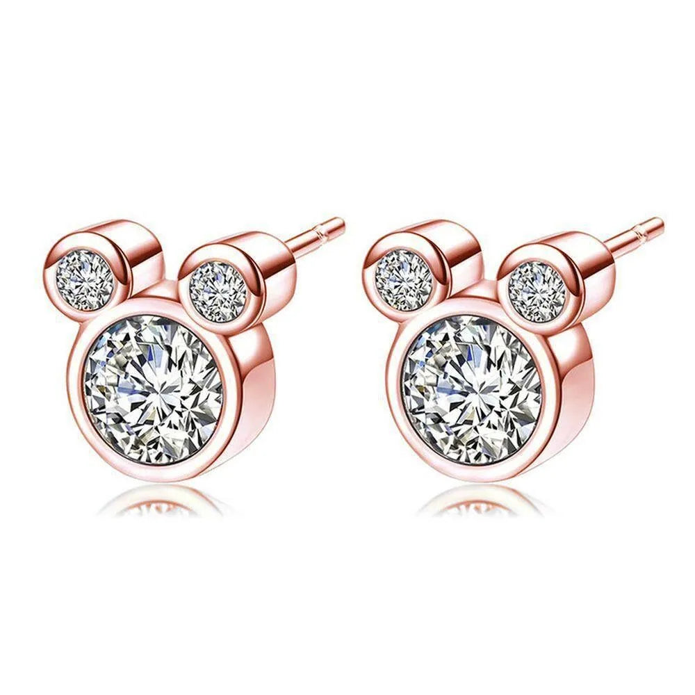 New 925 Sterling Silver Earrings Sparkly Zircon for Women Fashion Wedding Engagement Party Jewelry Gifts