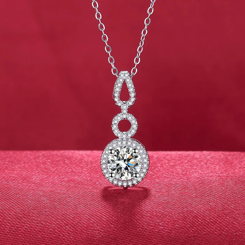 925 Sterling Silver Necklace Pendant AAA Zircon For Women Fashion Exquisite Student Girlfriend Jewelry Accessories Heart Gift